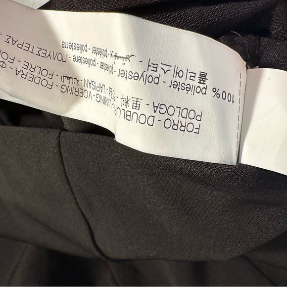 ZARA Black Puff Sleeve Corset Tie Criss Cross Mini Dress Cocktail MEDIUM NWT - Picture 11 of 11